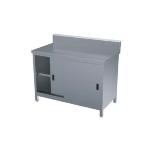 Cabinet Table with Sliding Shutter – ASMW Kitchen Equipment Goa | Stainless Steel Commercial Kitchen Equipment