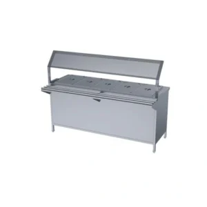 Canteen Bain Marie with Sneeze Guard – ASMW Kitchen Equipment Goa | Stainless Steel Commercial Kitchen Equipment for Restaurants and Canteens