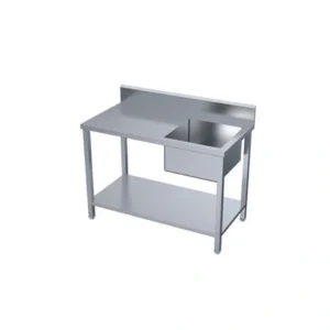 Working Table with Sink – ASMW Kitchen Equipment Goa | Stainless Steel Commercial Kitchen Equipment for Food Preparation and Cleaning
